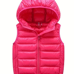 Kids Winter Hooded Puffer Vest Down Coat