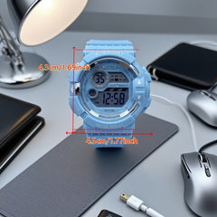Kids Swimming Watch with Alarm Chronograph Dual Time Digital Analog Wristwatch