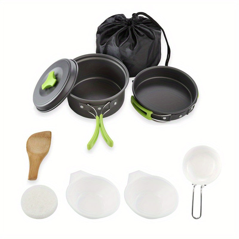 Camping Cooking Set Portable Tableware Pot With Storage Bag