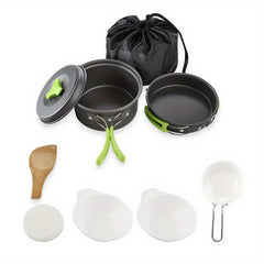 Camping Cooking Set Portable Tableware Pot With Storage Bag