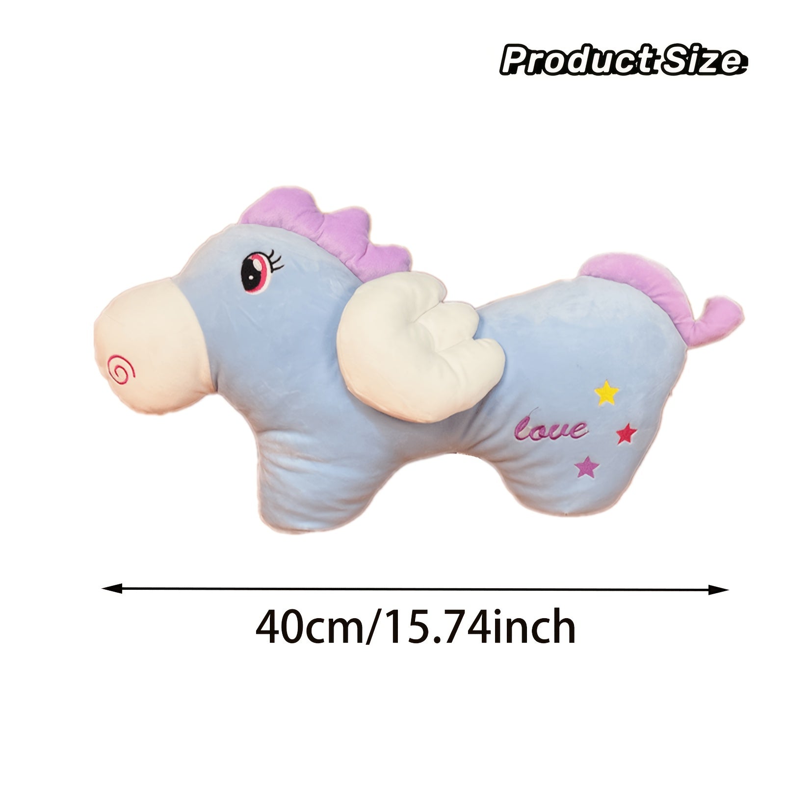 Pastel Green Pink Unicorn Plush Toy - Emotional Healing Gift for Teens & Adults