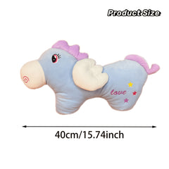 Pastel Green Pink Unicorn Plush Toy - Emotional Healing Gift for Teens & Adults