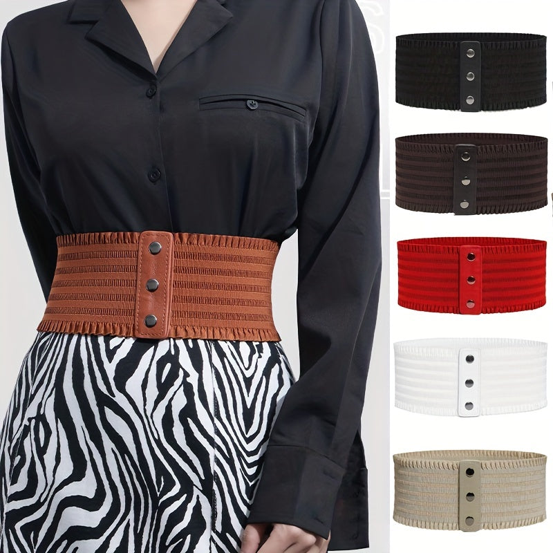 Women's Stretchy Dress Belts Elastic Corset Waistband