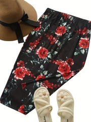 Floral Print High Waist Slim Skirt for Women