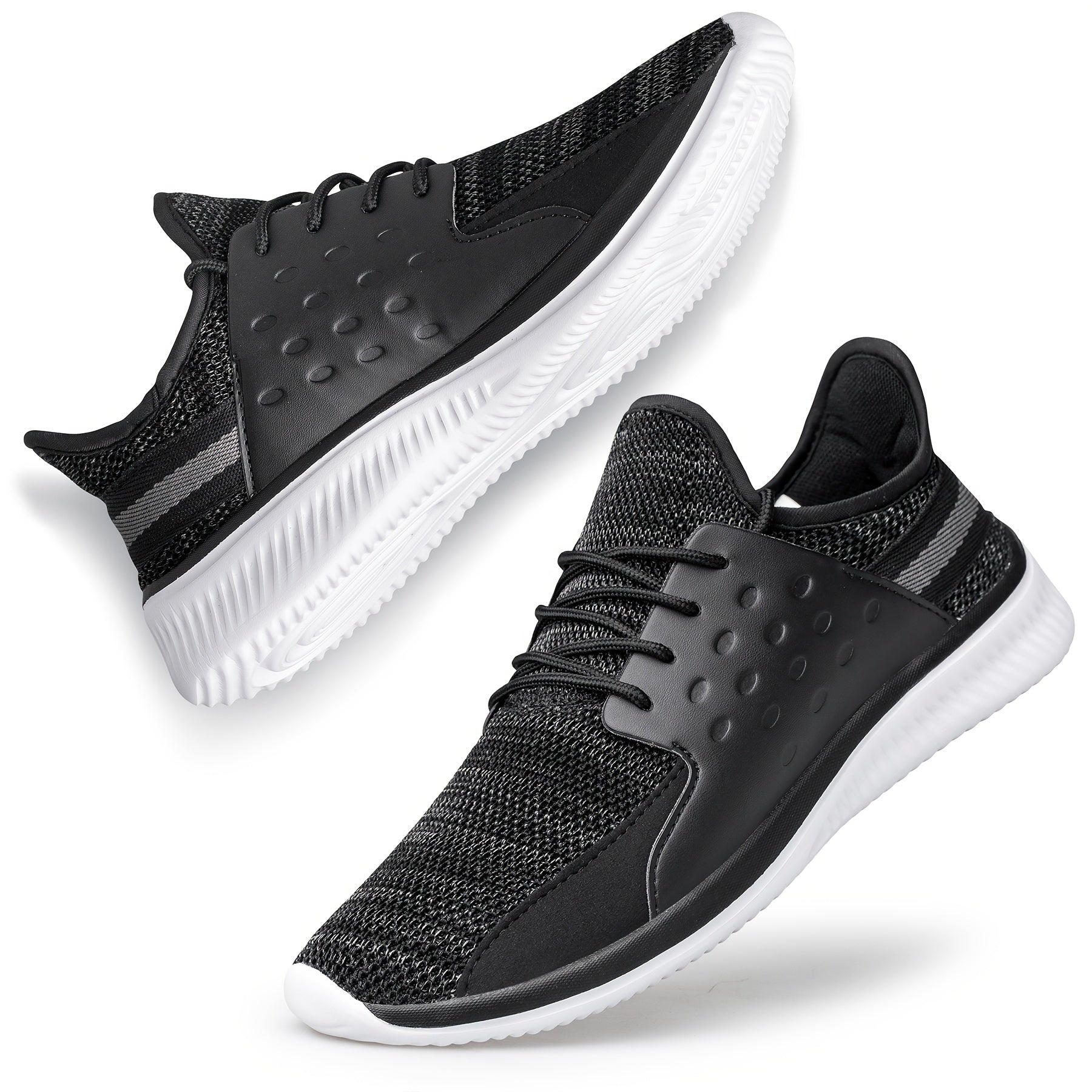 Men's Breathable Mesh Lace Up Running Sneakers