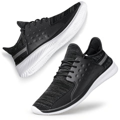 Men's Breathable Mesh Lace Up Running Sneakers