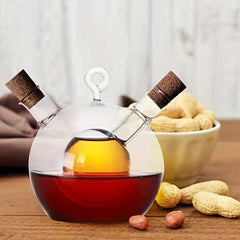 Double Layer Vinegar Dispenser Glass Olive Bottle