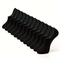 Men's Solid Liner Anklets Socks Nylon Blend Soft Breathable Sweat Absorbent