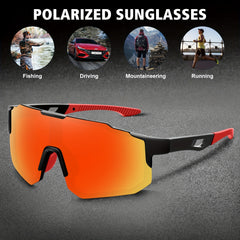 Men's Ink Polarized Sunglasses Unisex Cycling Glasses Red