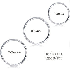 Stainless Steel Round Ring Nose Nail Body Ear Ring