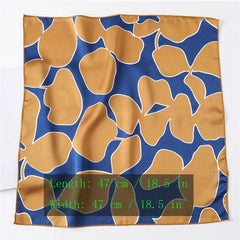 Classic Small Satin Square Scarf Bandana Head Wrap For Women