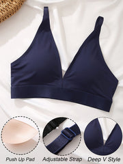 2pcs Wireless Padded Bras Stretch Comfy Breathable Women's Lingerie