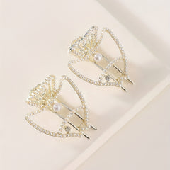 Ocean Series Faux Pearl Fish Shaped Hair Clip