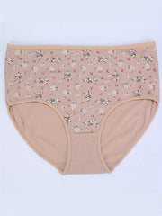 4 Pack Women's Plus Floral Print Stretch Briefs Set