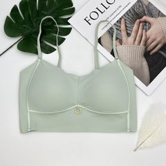 Wireless Lace Bra with Scallop Trim