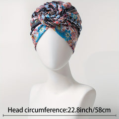 Compass Floral Turban Vintage Beanie Head Wrap Chemo Cap Bandana