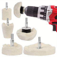 6pcs Polishing Wheel For Drill Metal Aluminium Stainless Steel Chrome Glass
