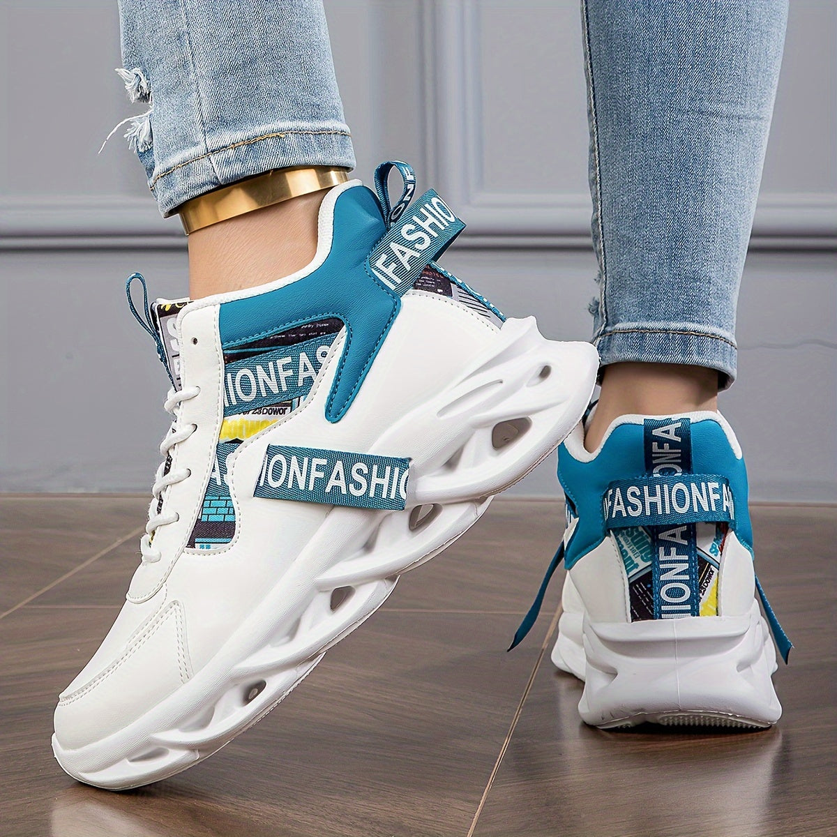 High Top Women's Platform Athletic Shoes Lace Up Basketball Sneakers