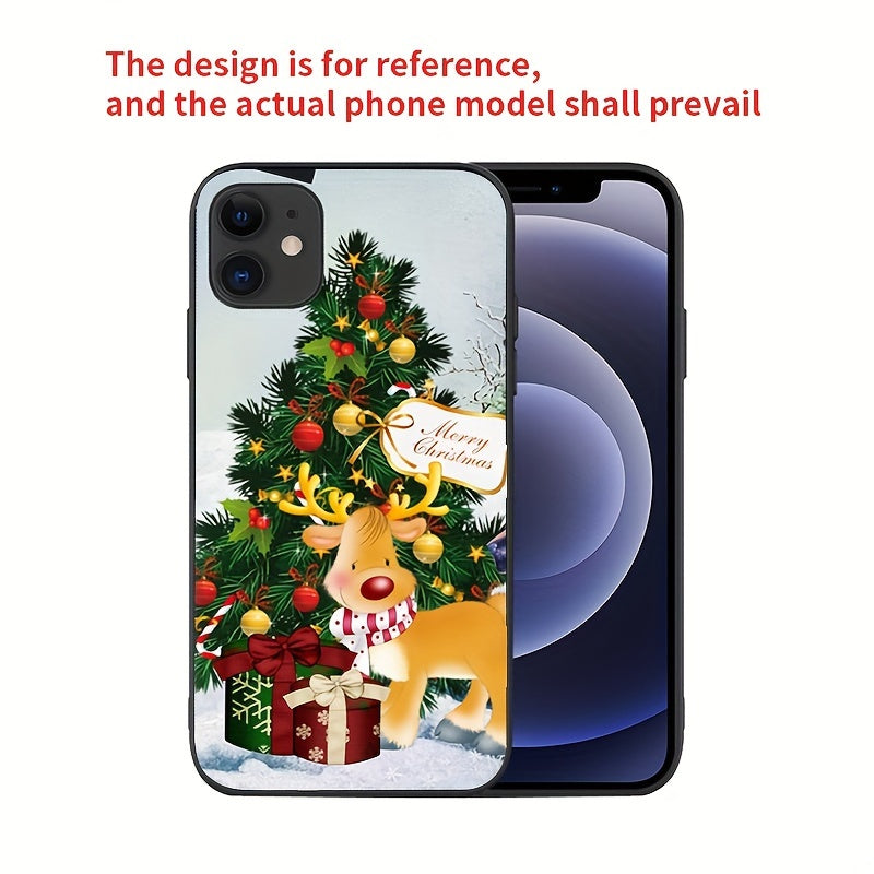 Christmas Tree Print Protective Phone Case for iPhone Xs Xr