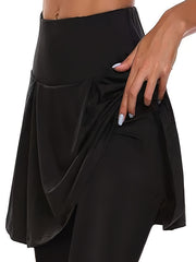 Sporty Skinny Leggings with Skirt