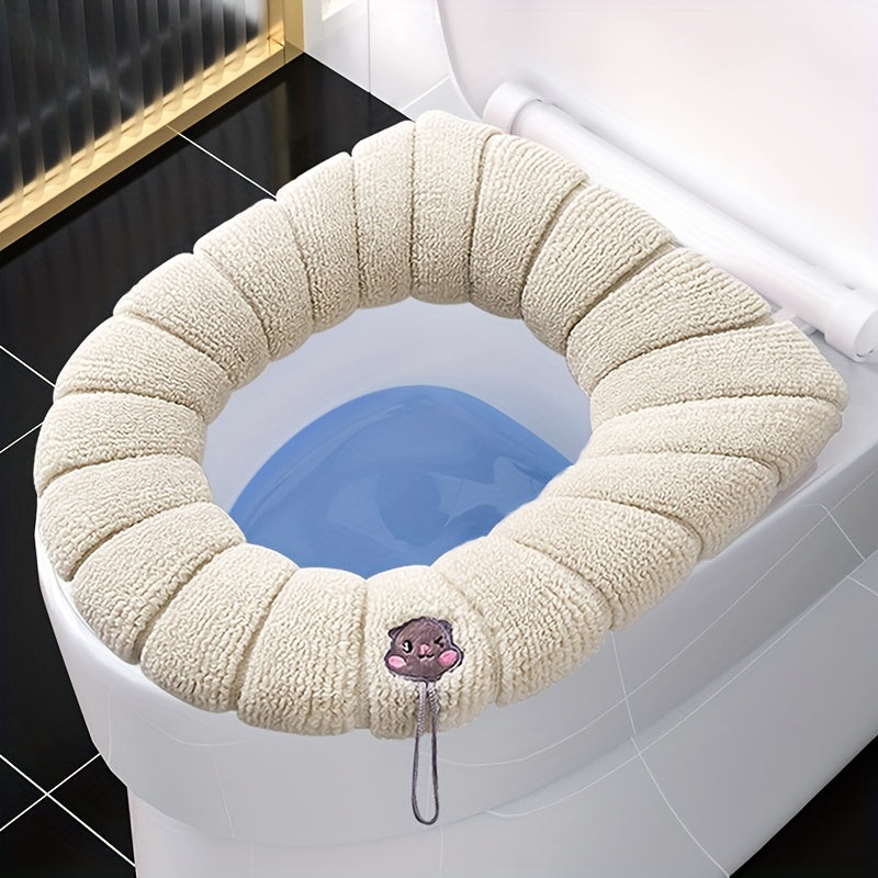 Plush Toilet Seat Cushion - Winter-proof, Washable, Reusable