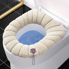Plush Toilet Seat Cushion - Winter-proof, Washable, Reusable