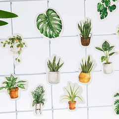 45pcs Cute Plant Stickers for Home Decor