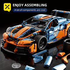 10 Sports Car Building Block Model Easy Assembly Operate Gift Birthday Christm