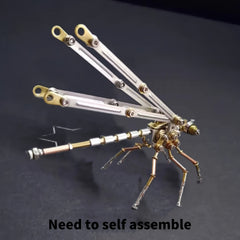 3D Steampunk Metal Dragonfly Puzzle DIY Assembly Table Decoration