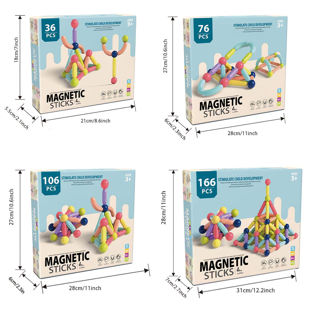 Kids Magnetic Building Blocks Toy Set - Creative Game for Boys and Girls