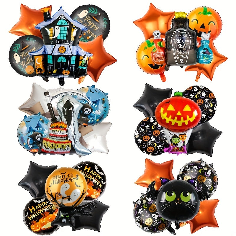 5pcs Halloween Haunted House Balloon Set