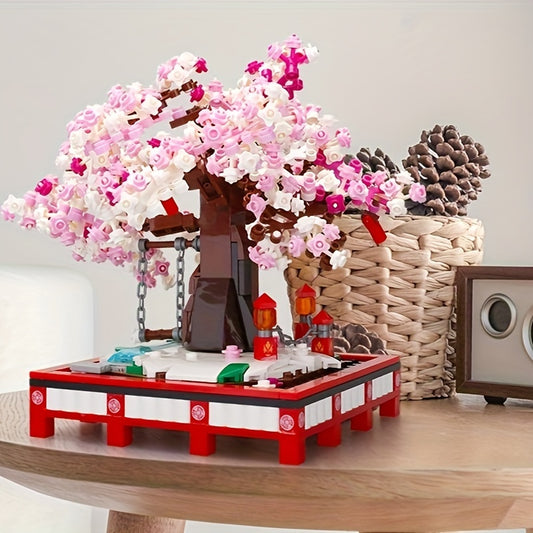 Cherry Blossom Building Block Bonsai Toy for Kids and Adults