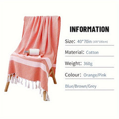Cotton Oversized Beach Towel Quick Drying Absorbent Travel Bath Towel