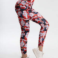 Women's Santa Claus Print Yoga Leggings Stretchy Activewear