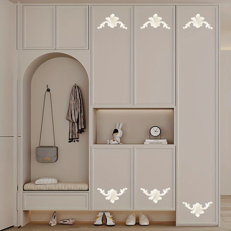 1pc PU French Plaster Wall Flower Corner Decoration