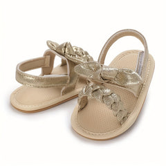 Bowknot Open Toe Baby Sandals Anti Slip Lightweight