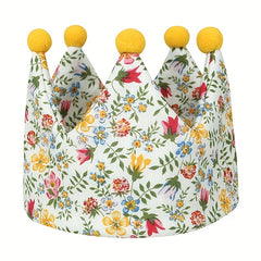Baby Birthday Floral Crown Hat With Pom Pom Gift