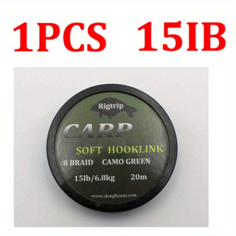 20m Carp Fishing Line Soft Hook Link Uncoated Braid Line For Hair Rig