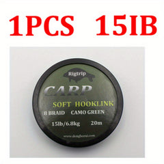20m Carp Fishing Line Soft Hook Link Uncoated Braid Line For Hair Rig