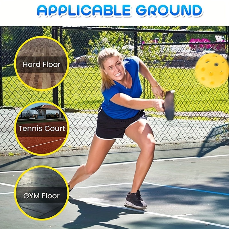 6pcs Pickleball With 40 Holes PE High Elastic Ball