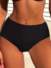 High Waist High Cut Bikini Bottom Beachwear