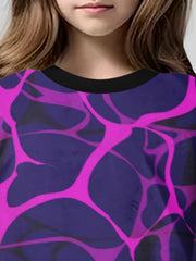 Kids Fashionable Crew Neck Long Sleeve Sweatshirt Pullover Tops