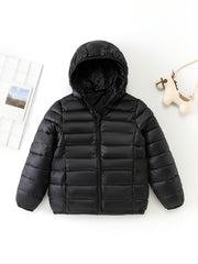 Kids Down Jacket Hooded Warm Padded Coat