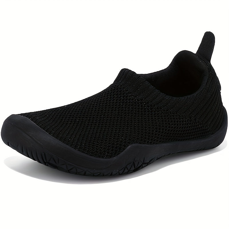 Boy's Breathable Knit Sports Shoes Slip On Walking Shoes