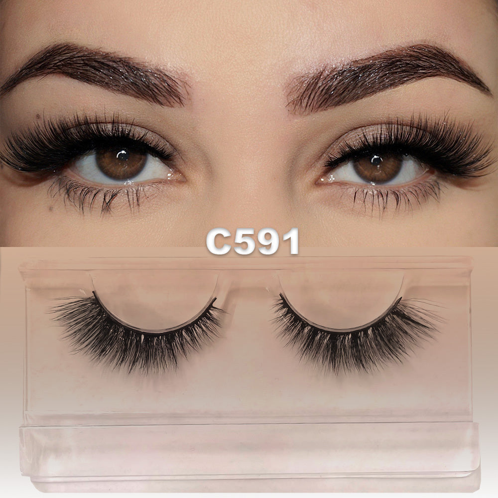 Fluffy 3D Faux Mink Eyelashes Soft Natural Thick Cat Eye Lashes