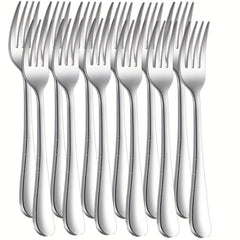 12 Piece Dinner Forks Silverware Set Stainless Steel Dishwasher Safe