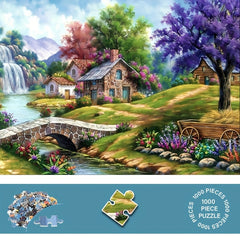 1000pcs Scratch Resistant Puzzle with House and Mountain