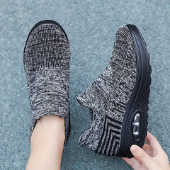 Air Cushion Mesh Sneakers Slip On Non Slip Walking Runnin