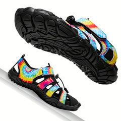 Women's Tie Dye Water Shoes Hook & Loop Fastener Wading Shoes
