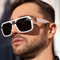Rectangular Oversized Sunglasses Retro Party Shades